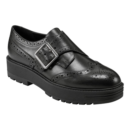 Remona Leather Monk Strap Loafer - Black Leather | Marc Fisher