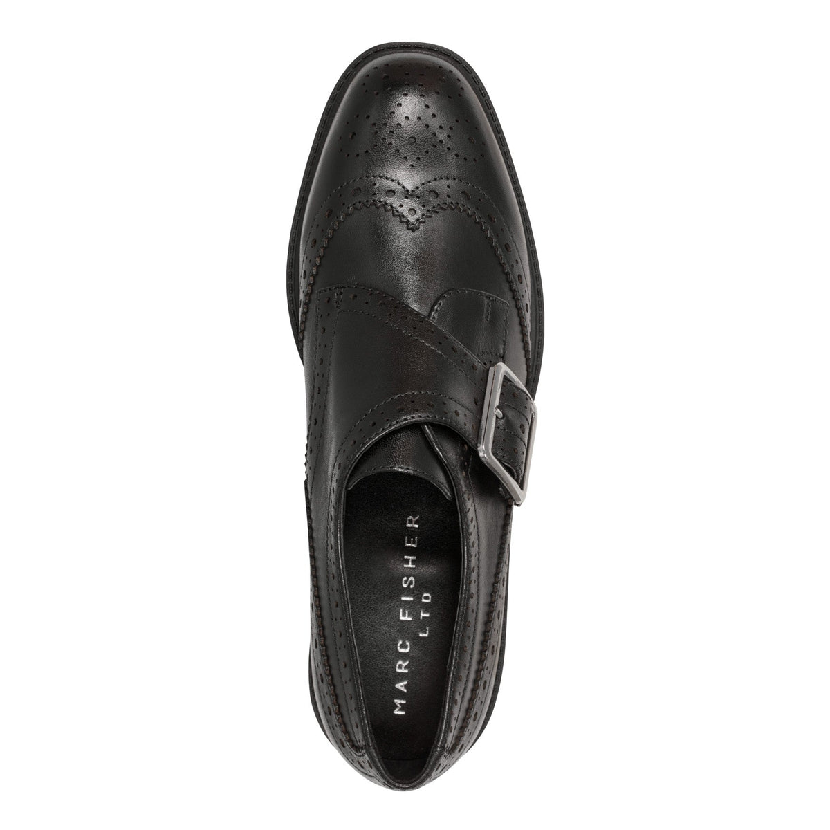 Remona Leather Monk Strap Loafer - Black Leather | Marc Fisher