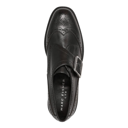 Remona Leather Monk Strap Loafer - Black Leather | Marc Fisher