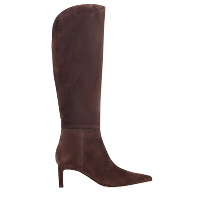 Esmee Leather Boot - Dark Brown Suede | Marc Fisher