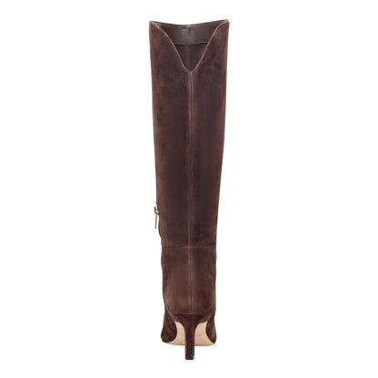Esmee Leather Boot - Dark Brown Suede | Marc Fisher