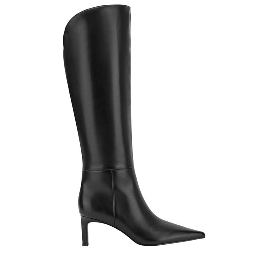 Esmee Leather Boot - Black Leather | Marc Fisher
