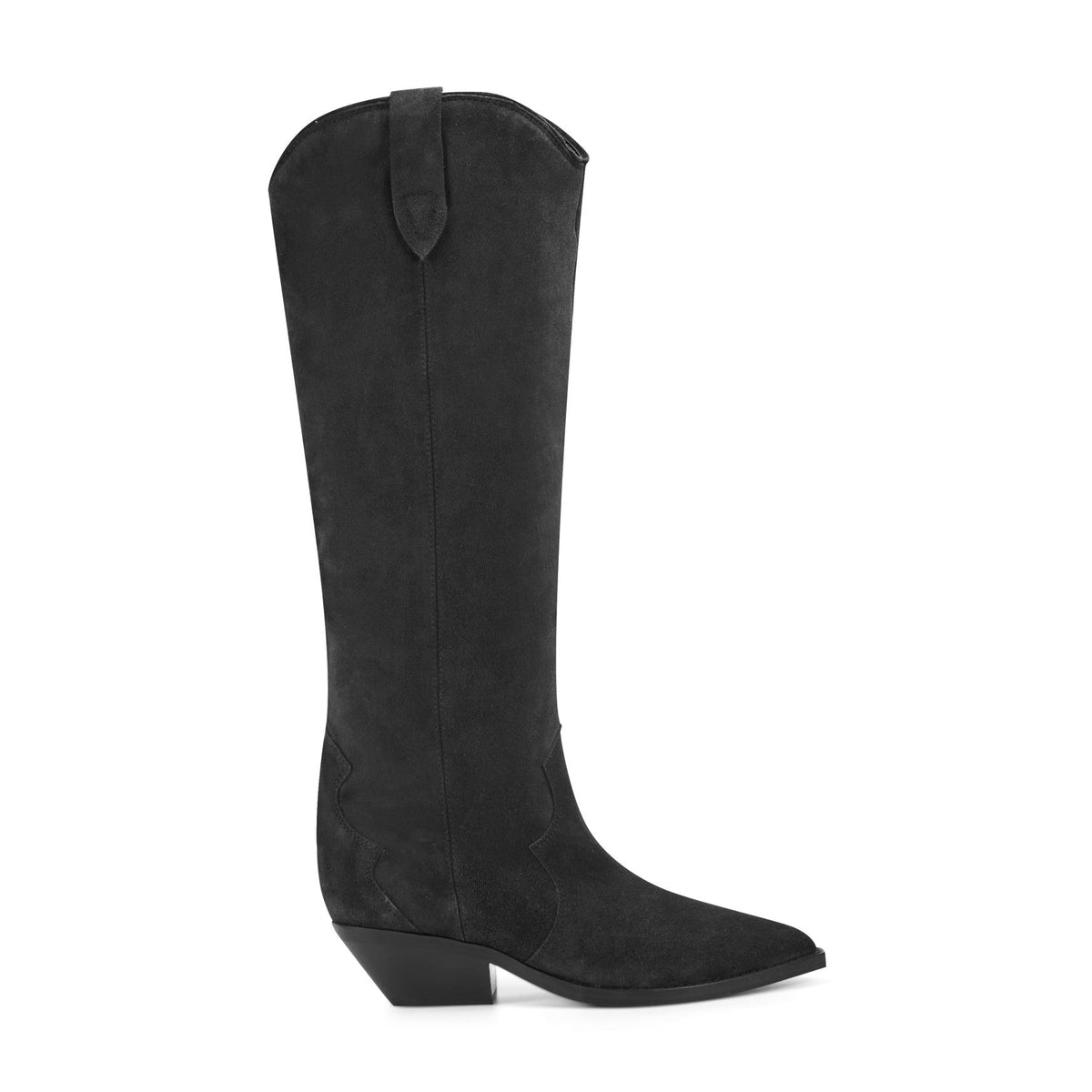 Ander Leather Western Boot - Dark Blue Suede | Marc Fisher