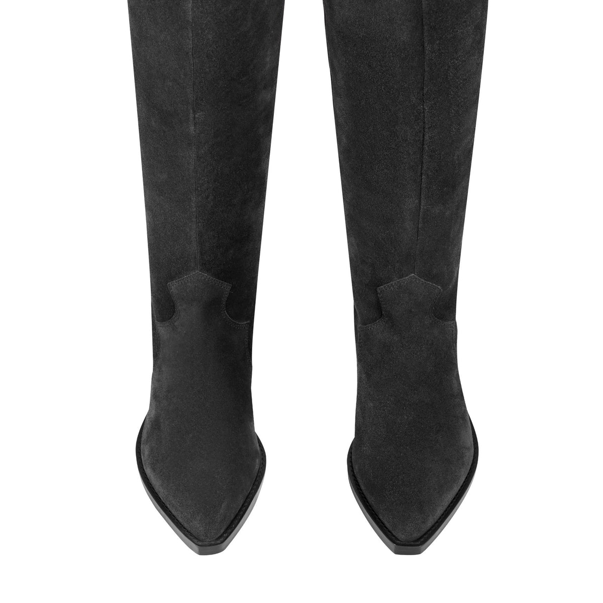 Ander Leather Western Boot - Dark Blue Suede | Marc Fisher