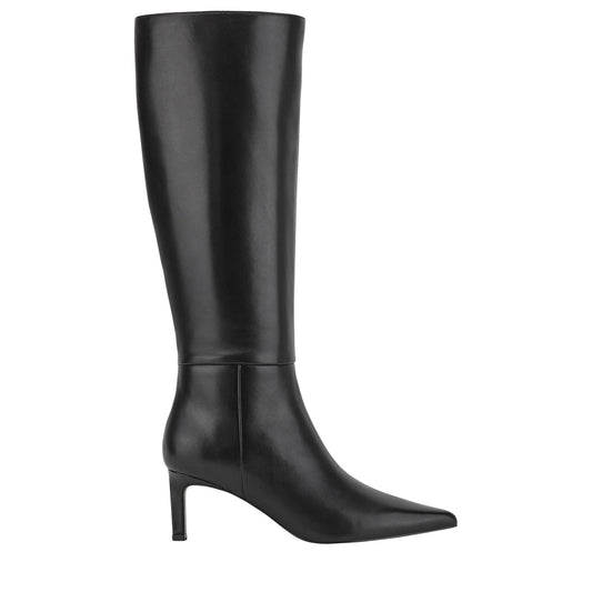 Eva Leather Boot - Black Leather | Marc Fisher