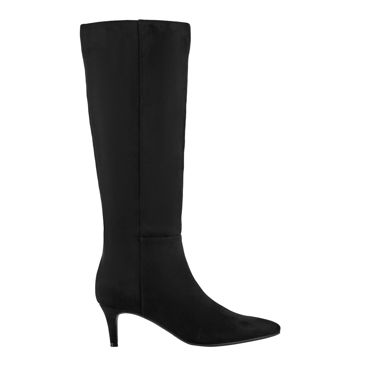 Glint Wide Calf Kitten Heel Boot - Black | Marc Fisher