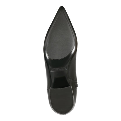 Gradia Wide Calf Block Heel Boot - Black | Marc Fisher