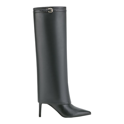Naples Leather Boot - Black Leather | Marc Fisher