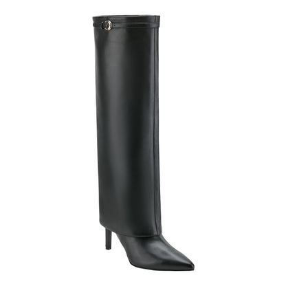 Naples Leather Boot - Black Leather | Marc Fisher