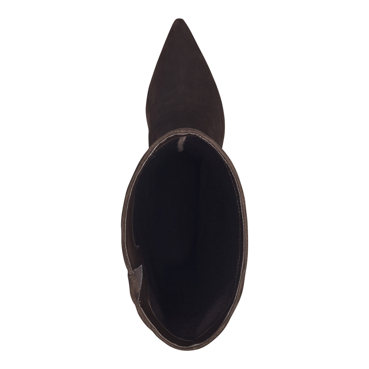 Sabrina Wide Calf Leather Boot - Dark Brown Suede | Marc Fisher