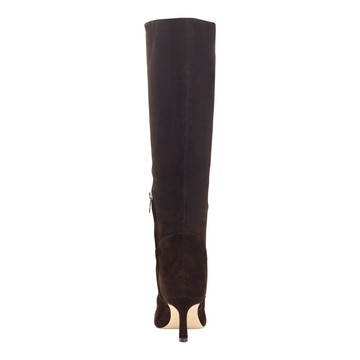 Sabrina Wide Calf Leather Boot - Dark Brown Suede | Marc Fisher