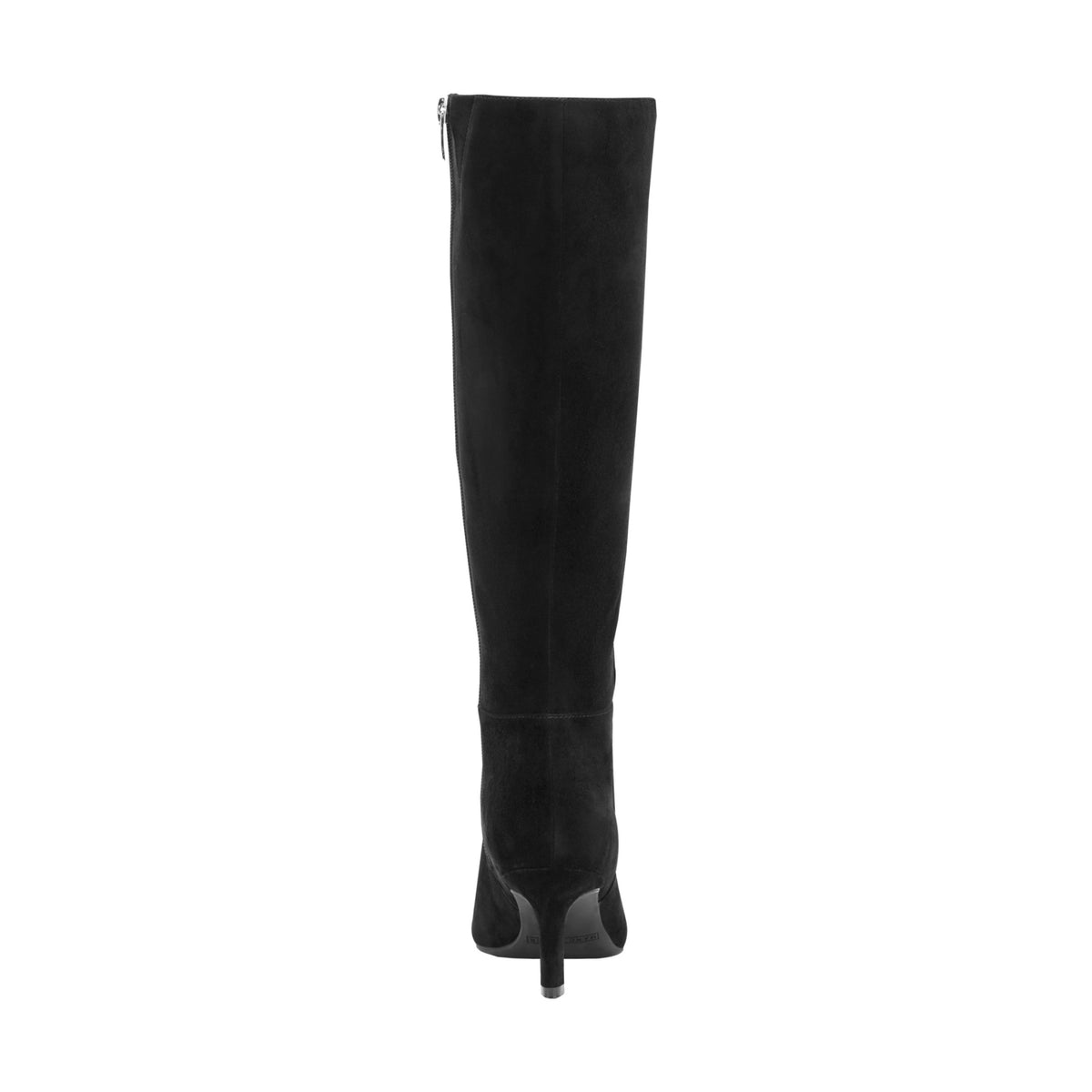Lucinda Kitten Heel Leather Boot - Black Suede | Marc Fisher