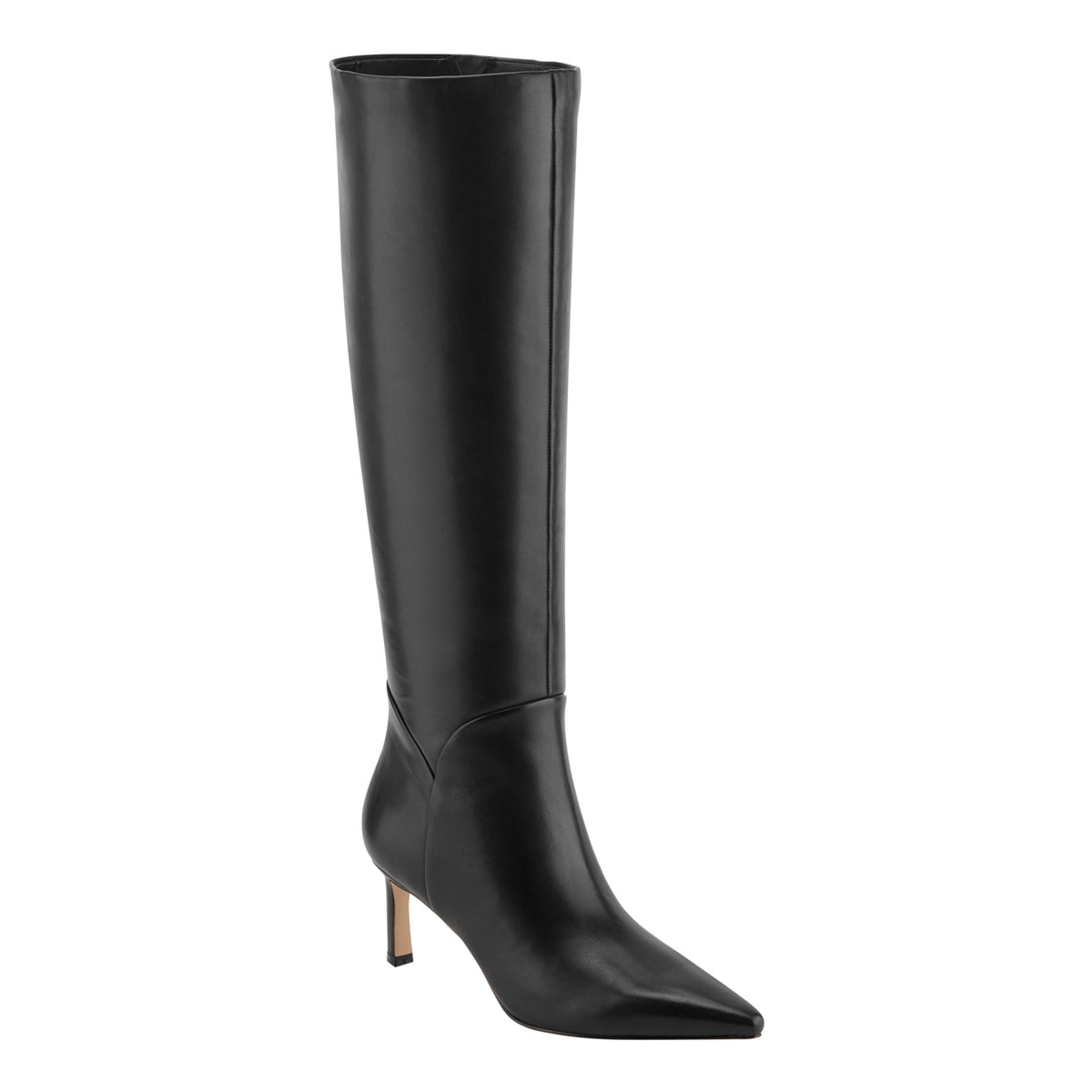 Sabrina Wide Calf Leather Boot - Black Leather | Marc Fisher