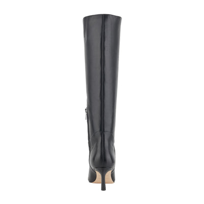 Sabrina Wide Calf Leather Boot - Black Leather | Marc Fisher