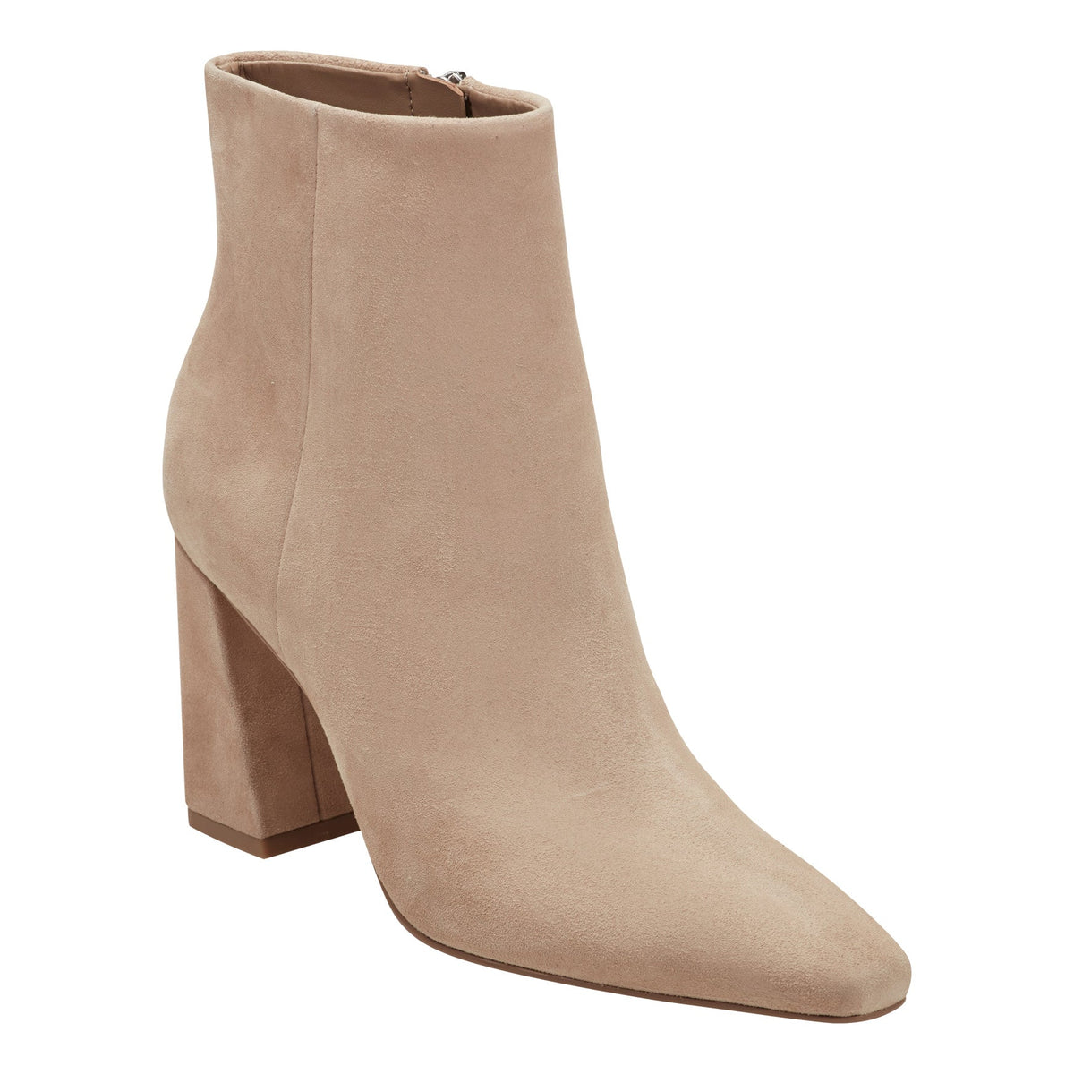 Yanara Heeled Leather Bootie - Cognac Suede | Marc Fisher