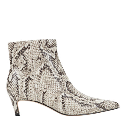 Itzia Ankle Leather Bootie - Snake Printed Leather | Marc Fisher