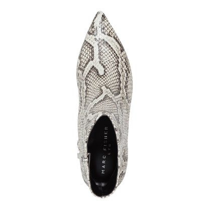 Itzia Ankle Leather Bootie - Snake Printed Leather | Marc Fisher