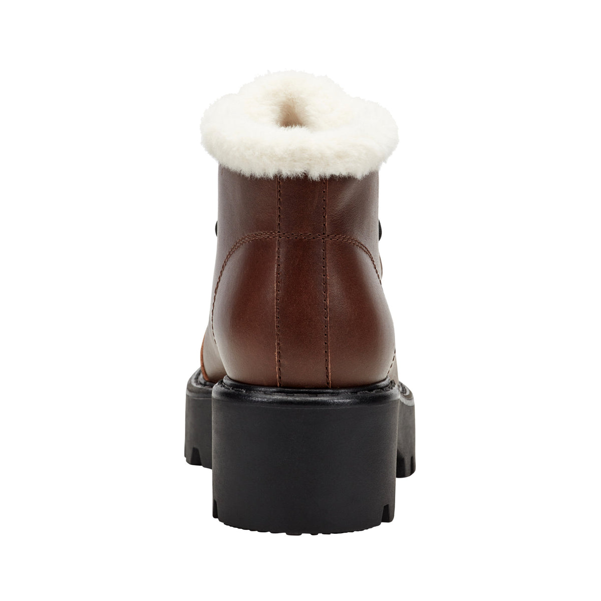 Percy Lug Sole Bootie - Dark Brown Leather | Marc Fisher
