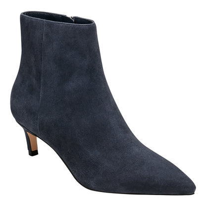 Itzia Ankle Leather Bootie - Navy Suede | Marc Fisher