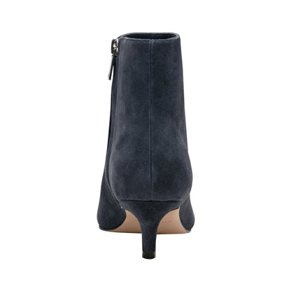 Itzia Ankle Leather Bootie - Navy Suede | Marc Fisher