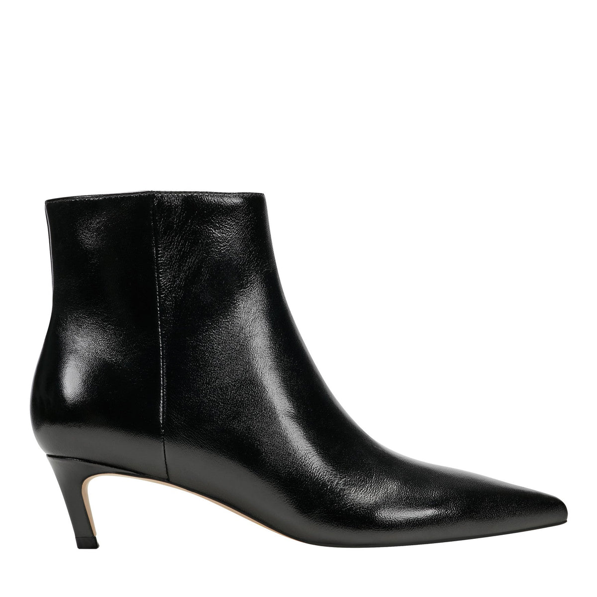 Itzia Ankle Leather Bootie - Black Leather | Marc Fisher