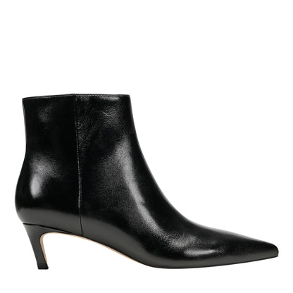 Itzia Ankle Leather Bootie - Black Leather | Marc Fisher