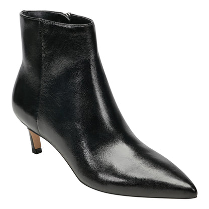 Itzia Ankle Leather Bootie - Black Leather | Marc Fisher