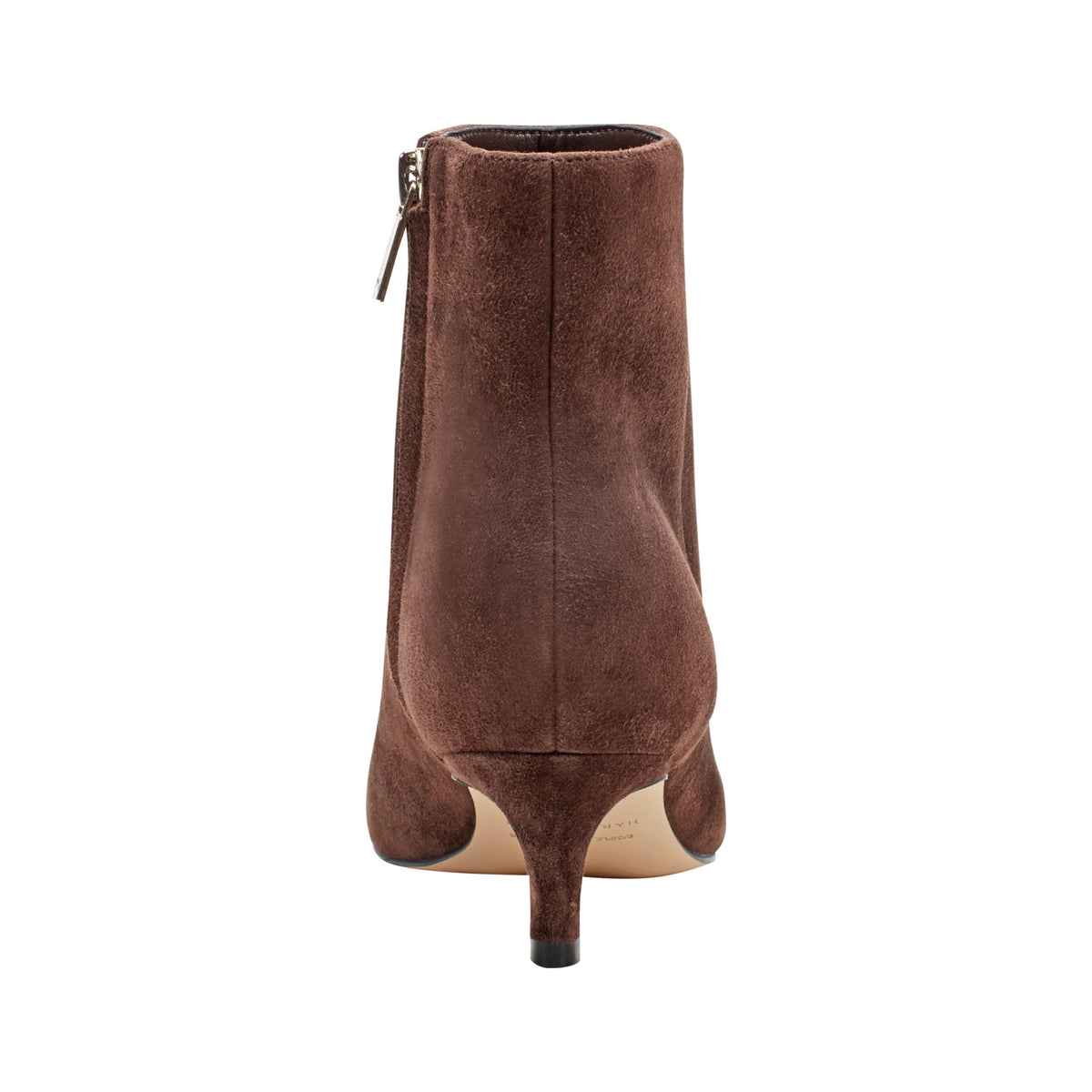 Itzia Ankle Leather Bootie - Dark Brown Suede | Marc Fisher