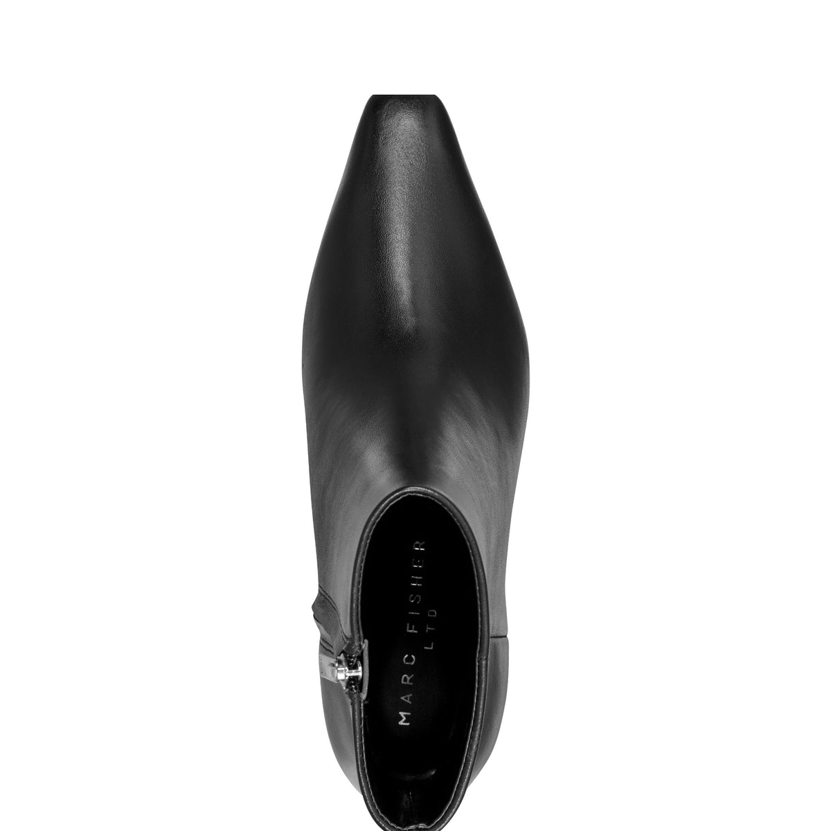 Kiona Kitten Heel Leather Ankle Bootie - Black Leather | Marc Fisher