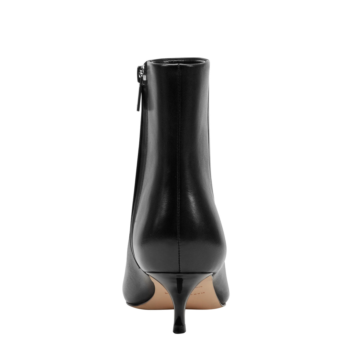 Kiona Kitten Heel Leather Ankle Bootie - Black Leather | Marc Fisher