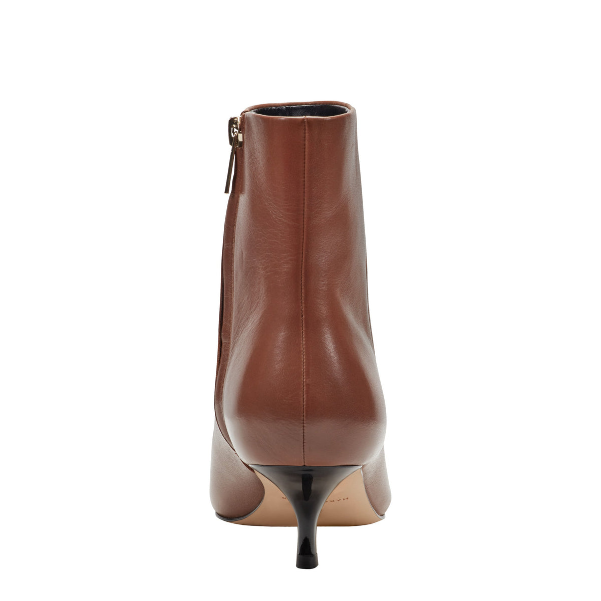 Kiona Kitten Heel Leather Ankle Bootie - Cognac Leather | Marc Fisher