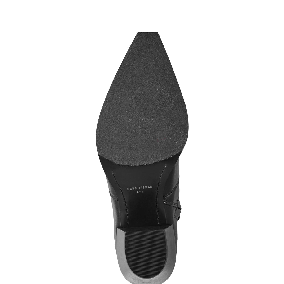 Giulie Western Leather Ankle Bootie - Black Leather | Marc Fisher
