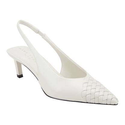 Rilly Leather Slingback Pump - Ivory Leather | Marc Fisher
