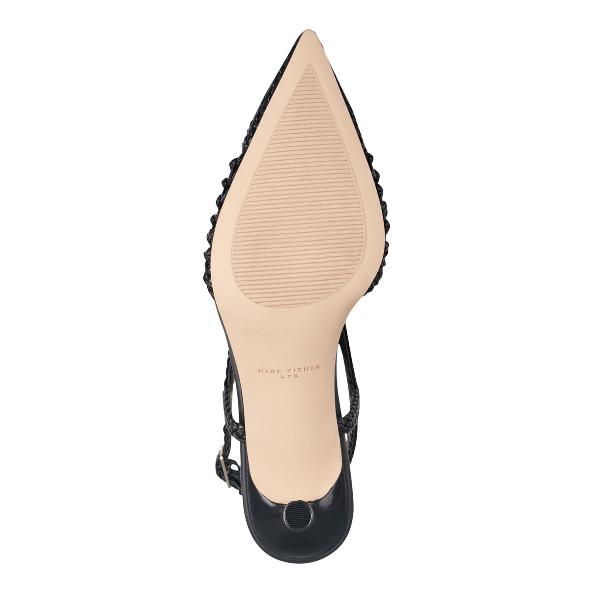 Reagan Woven Leather Pump - Black Leather | Marc Fisher