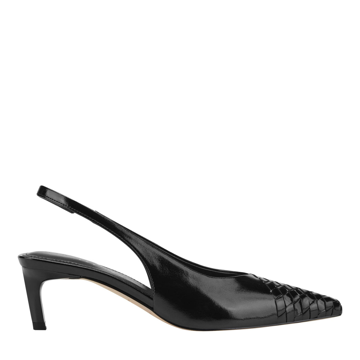 Rilly Leather Slingback Pump - Black Leather | Marc Fisher