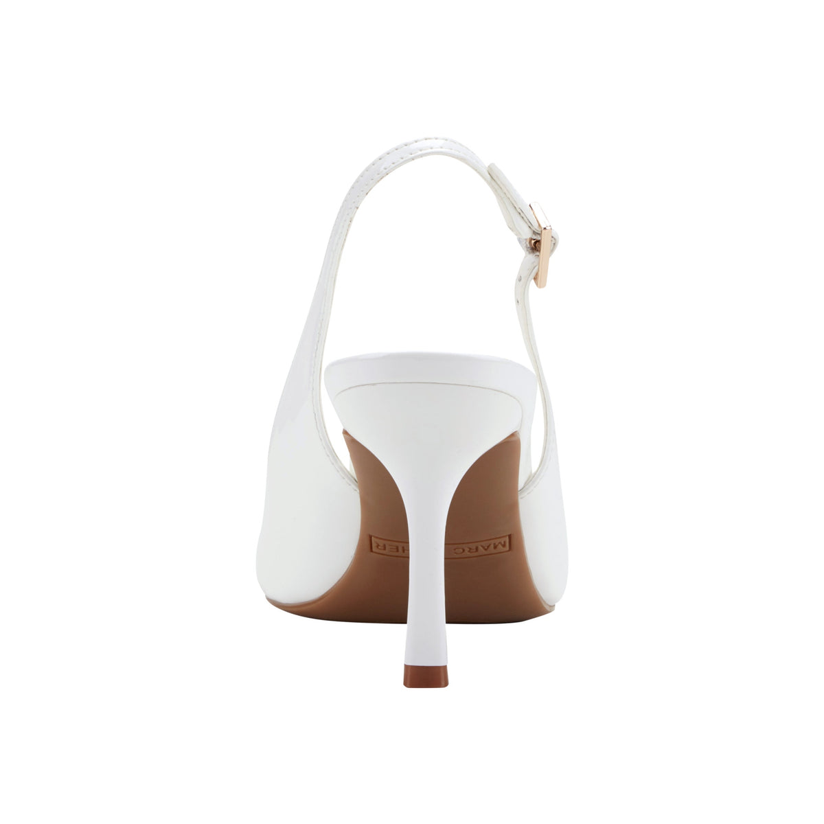 Paza Peep Toe Pump - White Patent | Marc Fisher