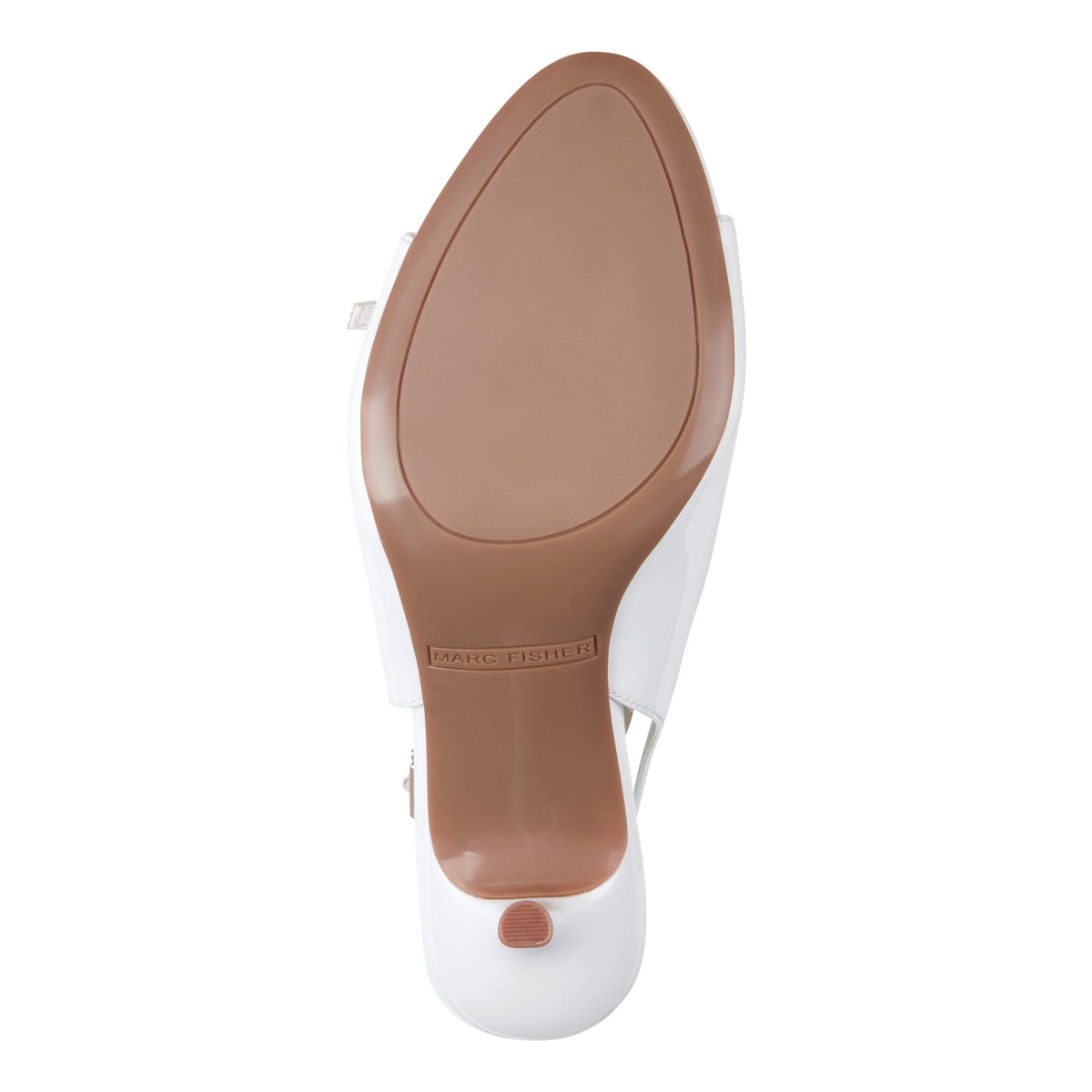 Paza Peep Toe Pump - White Patent | Marc Fisher