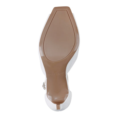 Veni Peep Toe Pump - White Patent | Marc Fisher