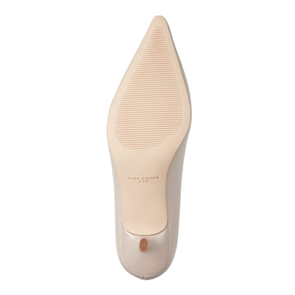 Calynna Leather Kitten Heel Pump - Cream Leather | Marc Fisher