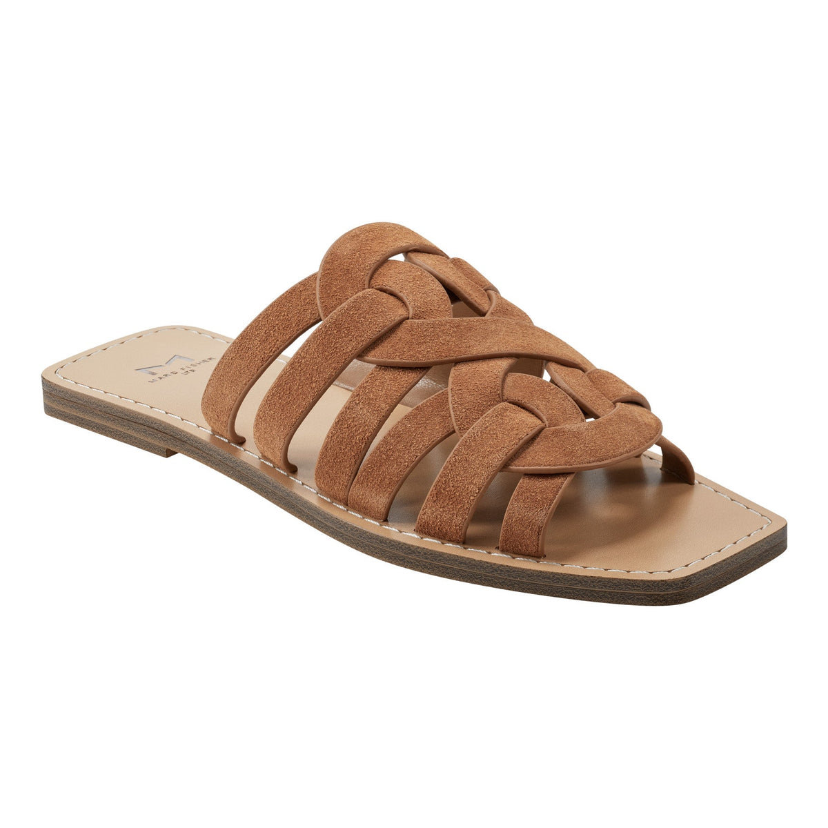 Kimiko Flat Slide Sandal - Natural | Marc Fisher