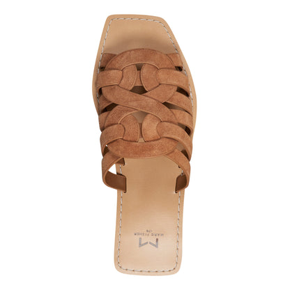 Kimiko Flat Slide Sandal - Natural | Marc Fisher