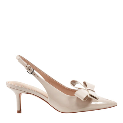 Allon Bow Slingback Pump - Light Natural Patent | Marc Fisher
