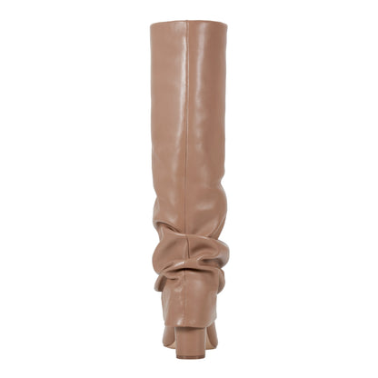 Lalita Foldover Dress Leather Boot - Light Natural Leather | Marc Fisher