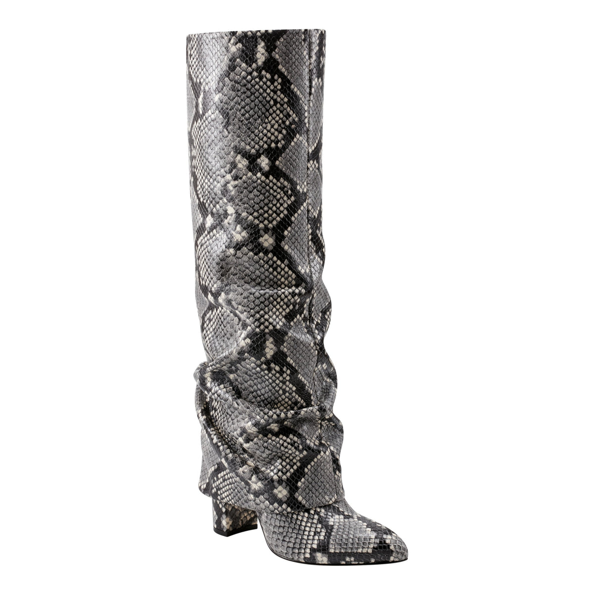 Lalita Foldover Dress Leather Boot - Snake Print | Marc Fisher