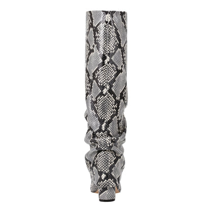 Lalita Foldover Dress Leather Boot - Snake Print | Marc Fisher