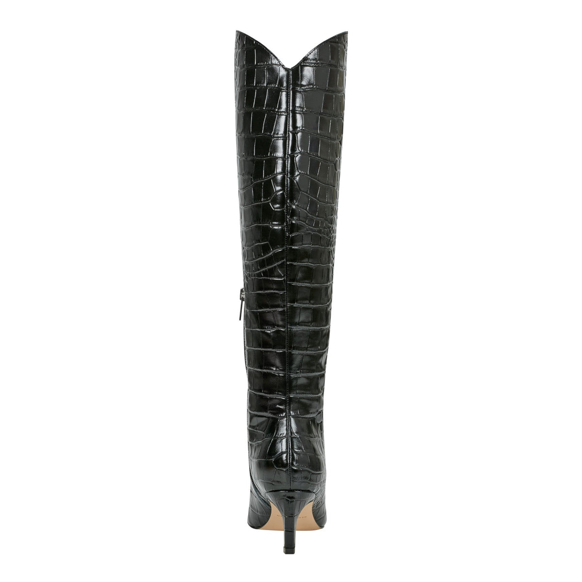 Quinnie Dress Leather Boot - Embossed Black Croco Leather | Marc Fisher