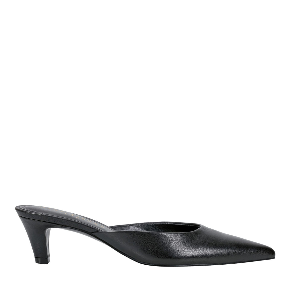 Rosa Heeled Mule - Black Leather | Marc Fisher
