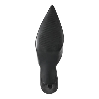 Rosa Heeled Mule - Black Leather | Marc Fisher