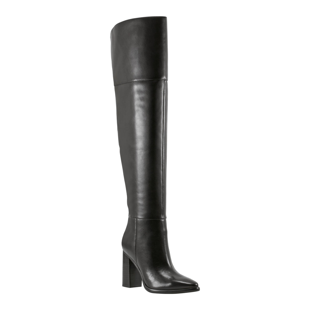 Lasli Over the Knee Leather Boot - Black Leather | Marc Fisher