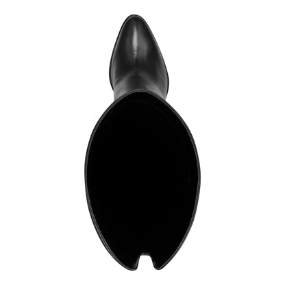 Lasli Over the Knee Leather Boot - Black Leather | Marc Fisher